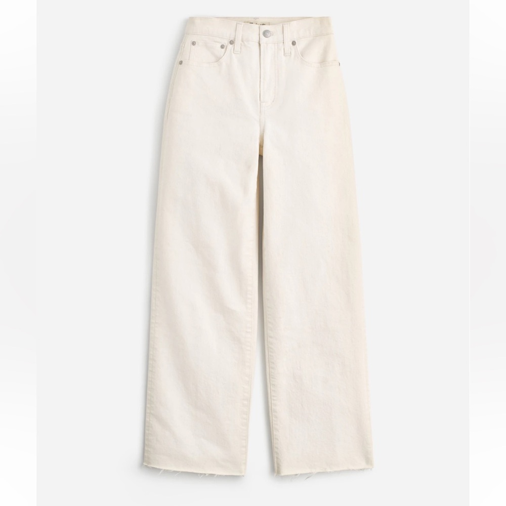 Madewell The Perfect Vintage Wide-Leg Crop Jean in Vintage Canvas Cream